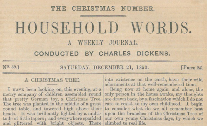 A sample page from A Christmas Tree by Charles Dickens