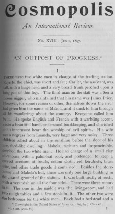 A sample page from An Outpost of Progress, Part 1 by Joseph Conrad