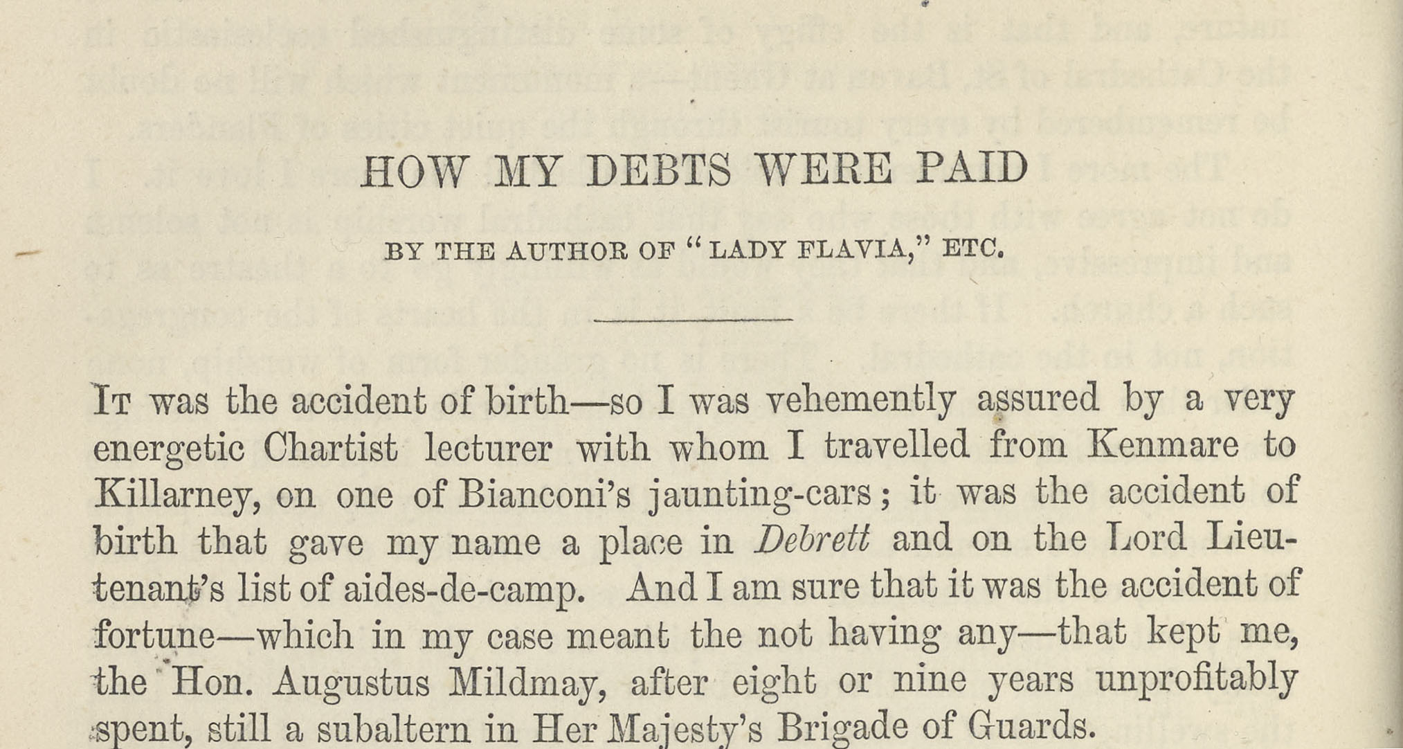 A sample page from How My Debts Were Paid by John Berwick Harwood