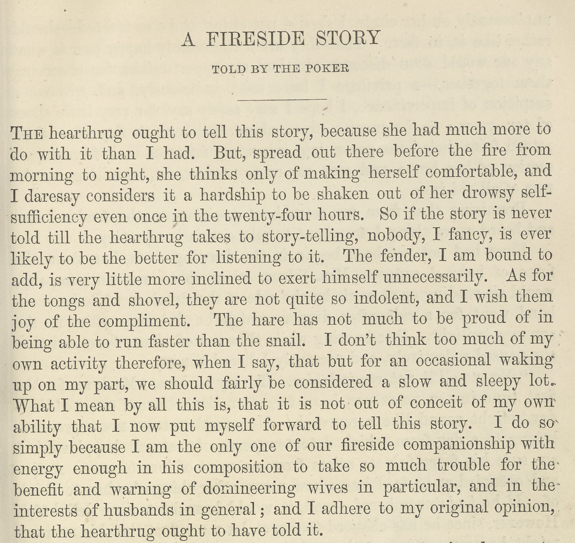 A sample page from A Fireside Story, Told by the Poker by Anonymous