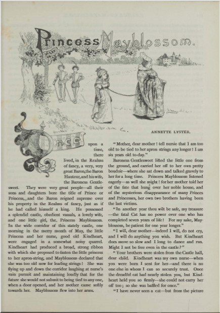 A sample page from Princess Mayblossom by Annette Lyster