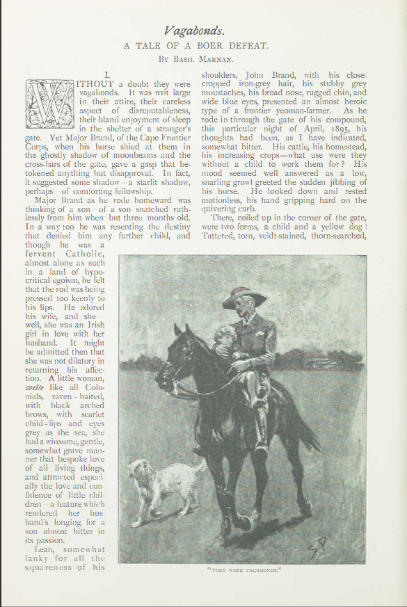 A sample page from Vagabonds: A Tale of Boer Defeat by Basil Marnan