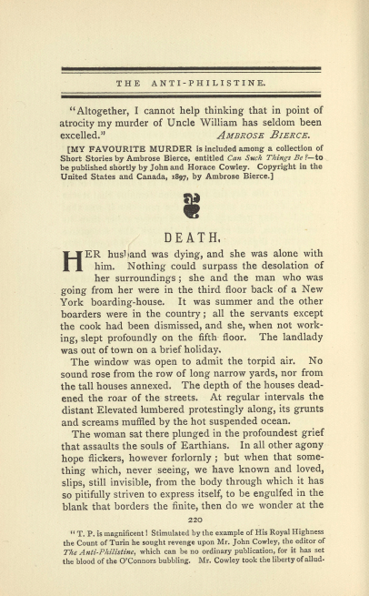 A sample page from Death by Gertrude Atherton