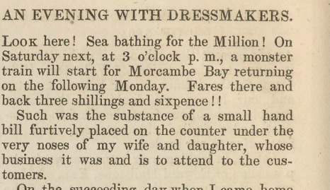 A sample page from An Evening with Dressmakers, Part 1 by Anonymous