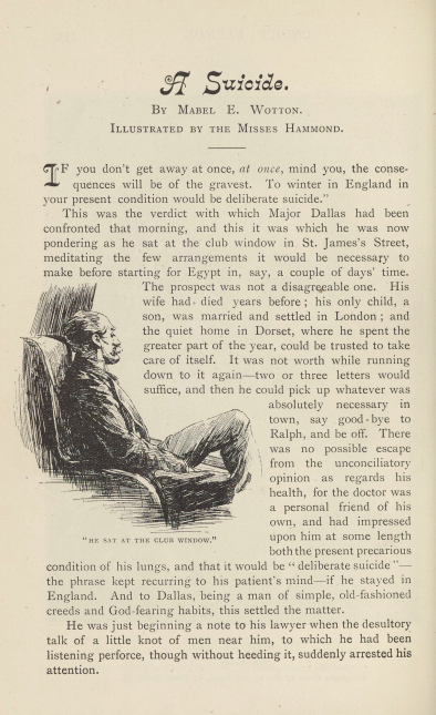 A sample page from A Suicide by Mabel E. Wotton