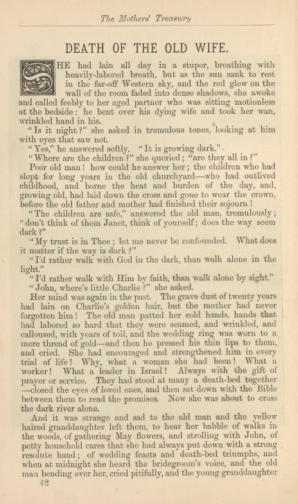 A sample page from Death of the Old Wife by Anonymous