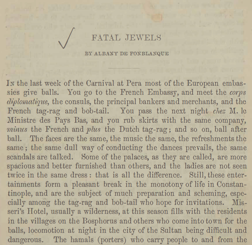 A sample page from Fatal Jewels by Albany de Fonblanque