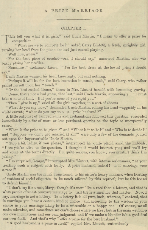 A sample page from A Prize Marriage, Part 2 by Anonymous