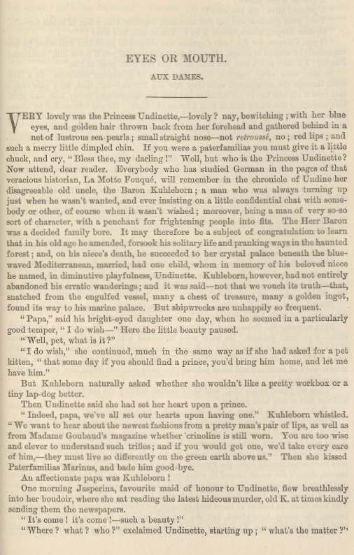 A sample page from Eyes or Mouth (Aux Dames) by Anonymous