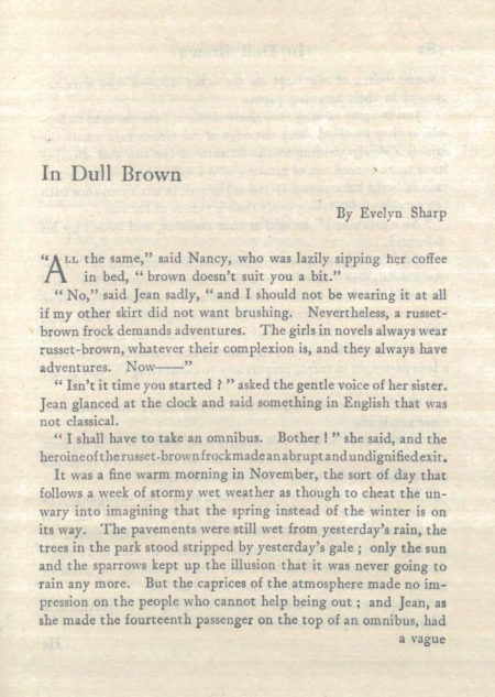 A sample page from In Dull Brown by Evelyn Sharp