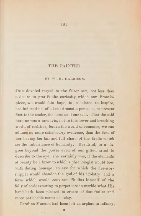 A sample page from The Painter by William Henry Harrison