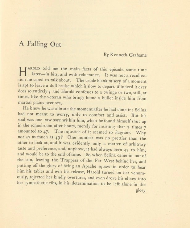 A sample page from A Falling Out by Kenneth Grahame