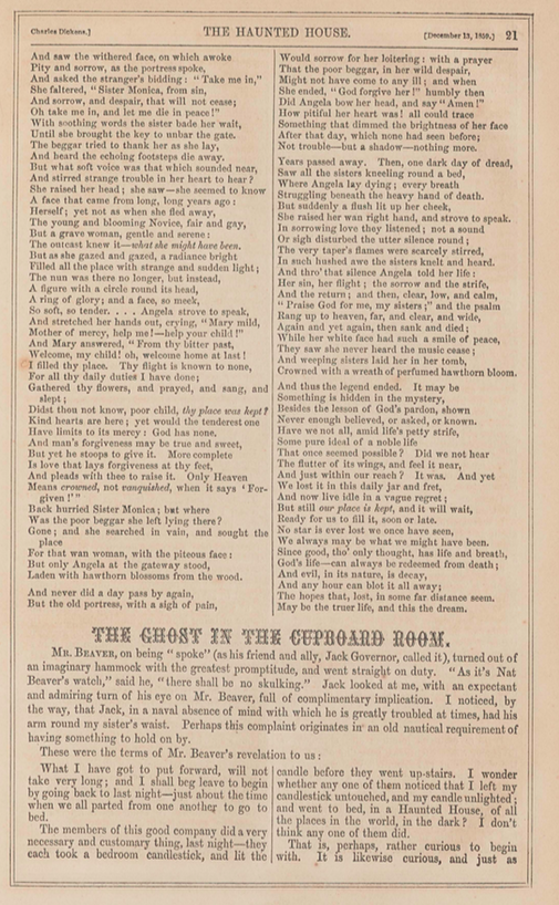 A sample page from The Haunted House, Part 5: The Ghost in the Cupboard Room by Wilkie Collins