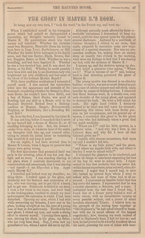 A sample page from The Haunted House, Part 6: The Ghost in Master B.'s Room by Charles Dickens