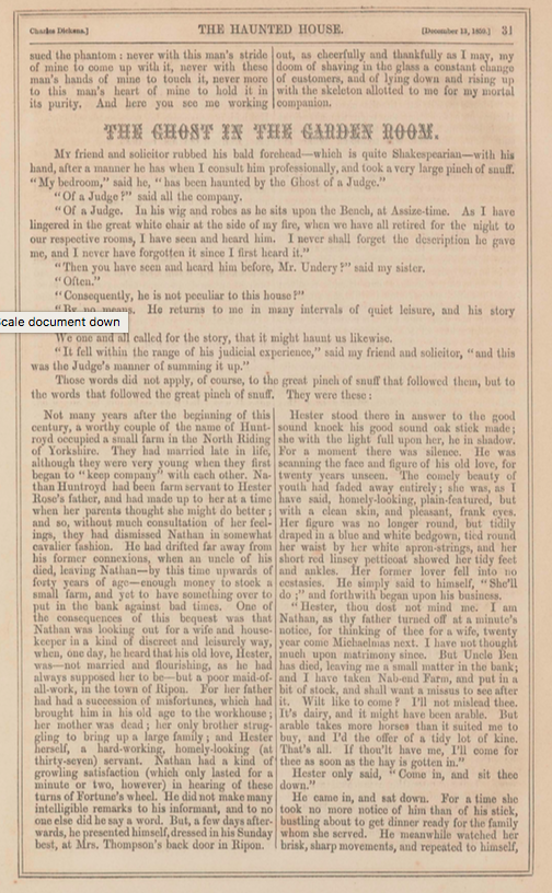 A sample page from The Haunted House, Part 7: The Ghost in the Garden Room by Elizabeth Cleghorn Gaskell