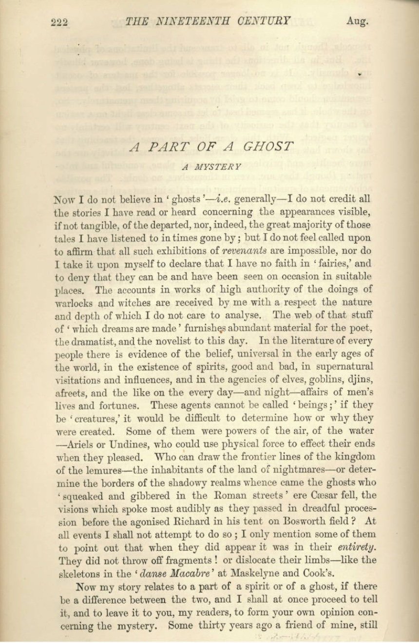 A sample page from A Part of a Ghost: A Mystery by William Howard Russell