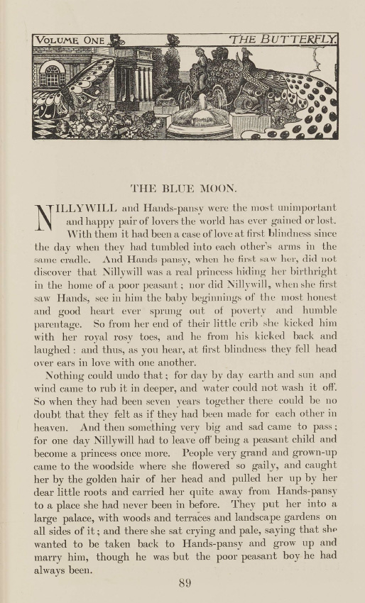 A sample page from The Blue Moon by Laurence Housman